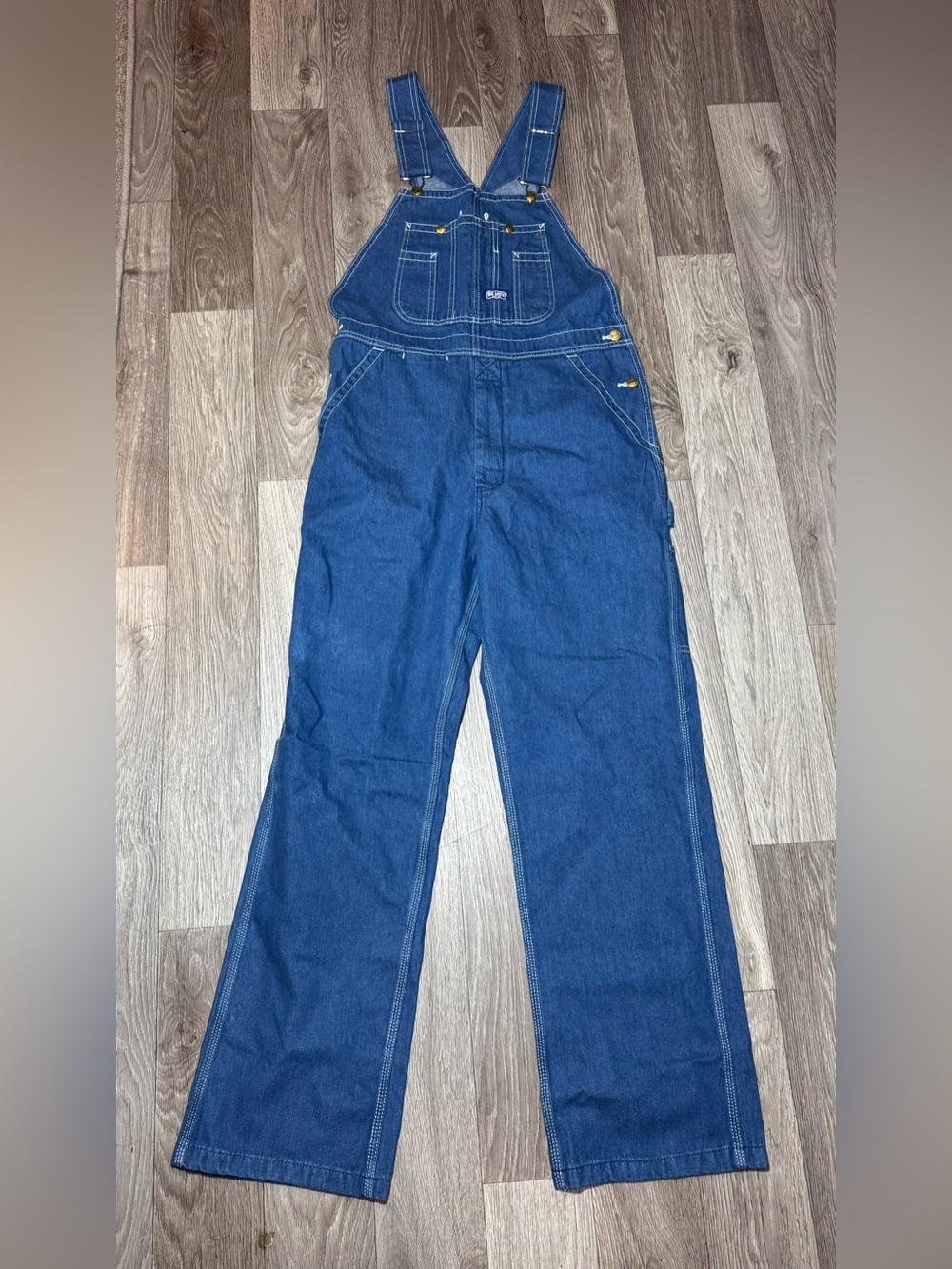 Vintage Big Smith Blue Denim Overalls workwear chore 34x32 NWT